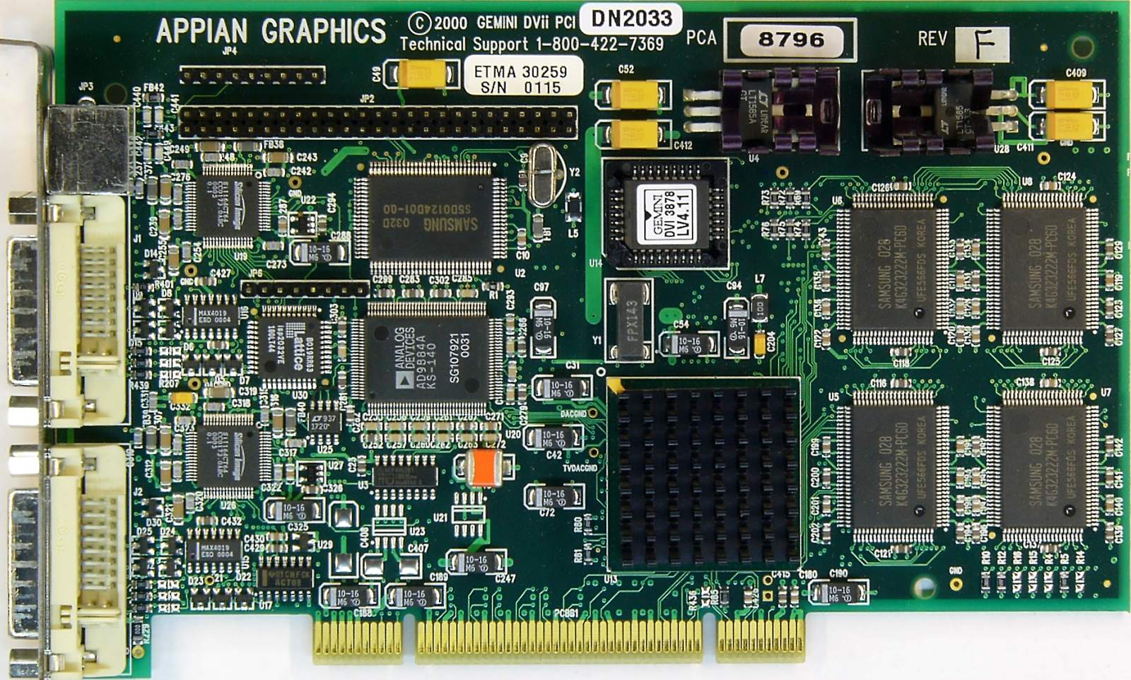 (416) Appian Graphics Gemini DVI-I PCI rev.F