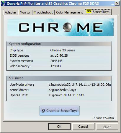 S3 Matrix 128MB PCIeX16 drivers