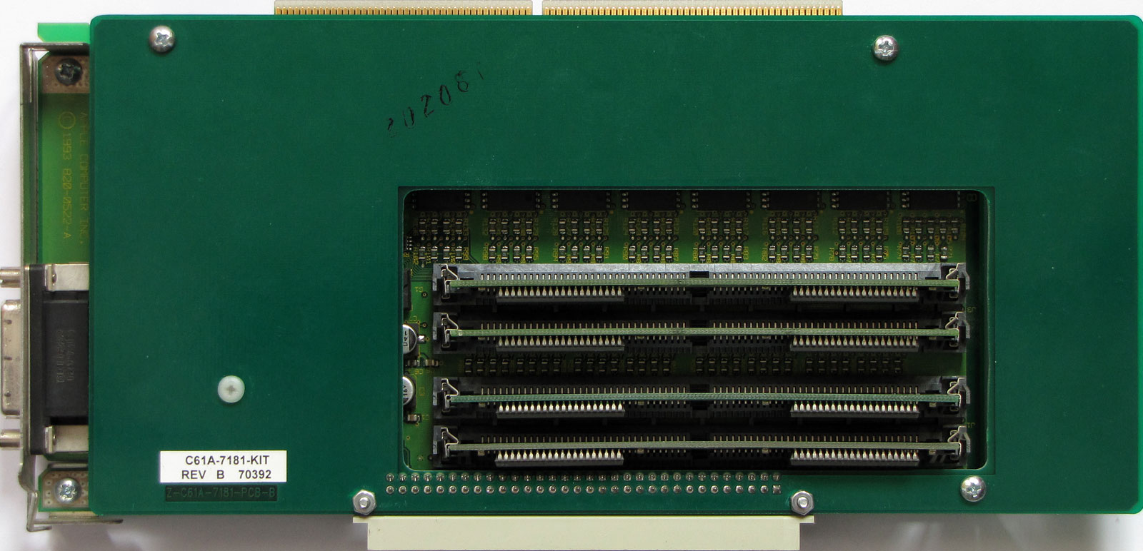 Card in NuBus slot dummy holder