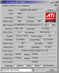 Radeon 7200 GPUZ