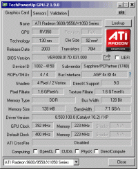 Sapphire GPUZ