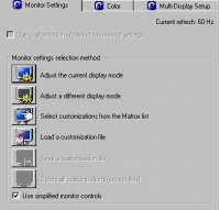 Monitor Settings