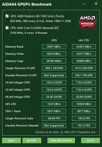 AIDA64 GPGPU benchmark