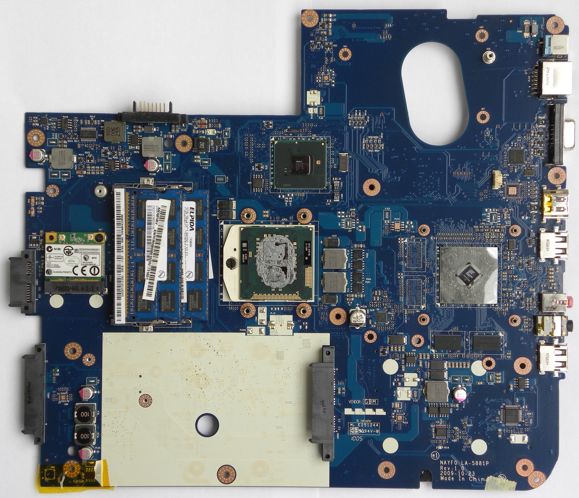 Packard Bell Easynote LJ75 motherboard