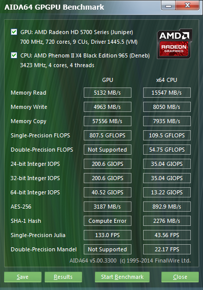 Gigabyte AIDA64 GPGPU