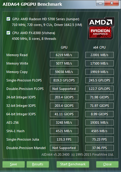 Sapphire AIDA64 GPGPU