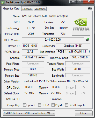 Gigabyte GPUZ